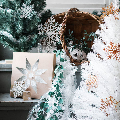 Joulukuusentähti eko hopeanvärinen 24 cm