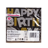 Suuri lautasliina Happy Birthday 33 x 33 cm 20 kpl/pkt