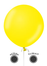 170 cm keltainen jättikumipallo