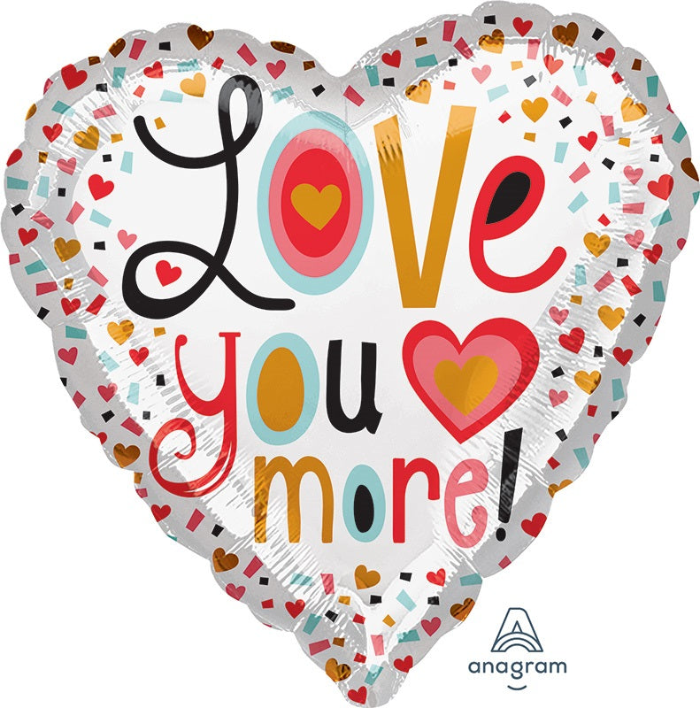 Love you confetti foliopallo