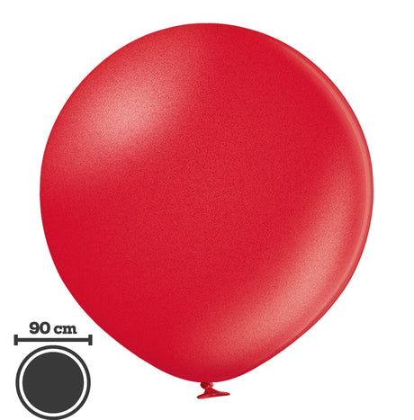 Jätti-ilmapallo 90 cm metallinhohtopunainen