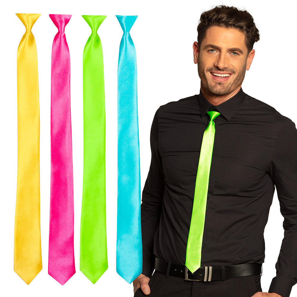 Kravatti neon 1 kpl, lajitelma 4 eri värivaihtoehtoa