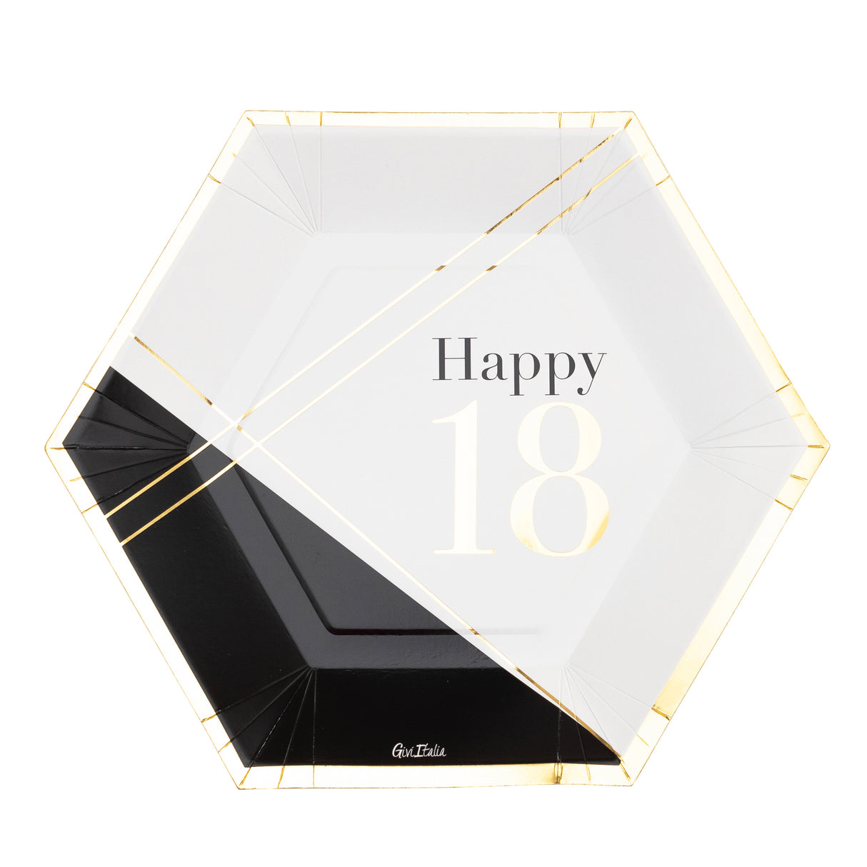 Happy 18 juhlava pahvilautanen 8 kpl/pkt