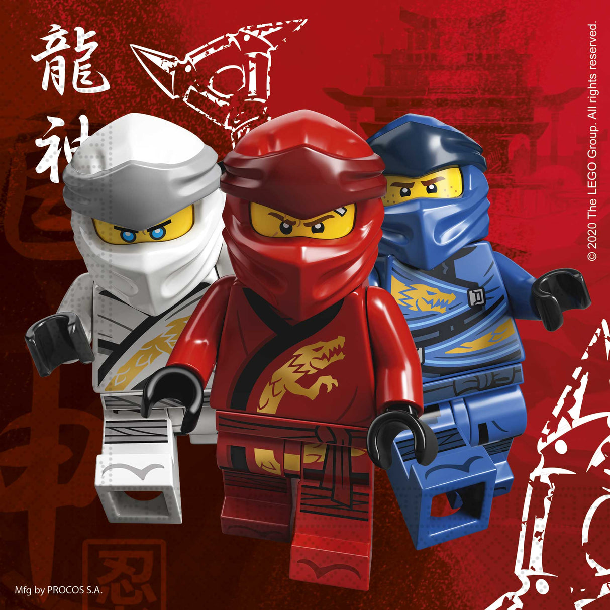 Lego Ninjago suuri lautasliina 20 kpl/pkt