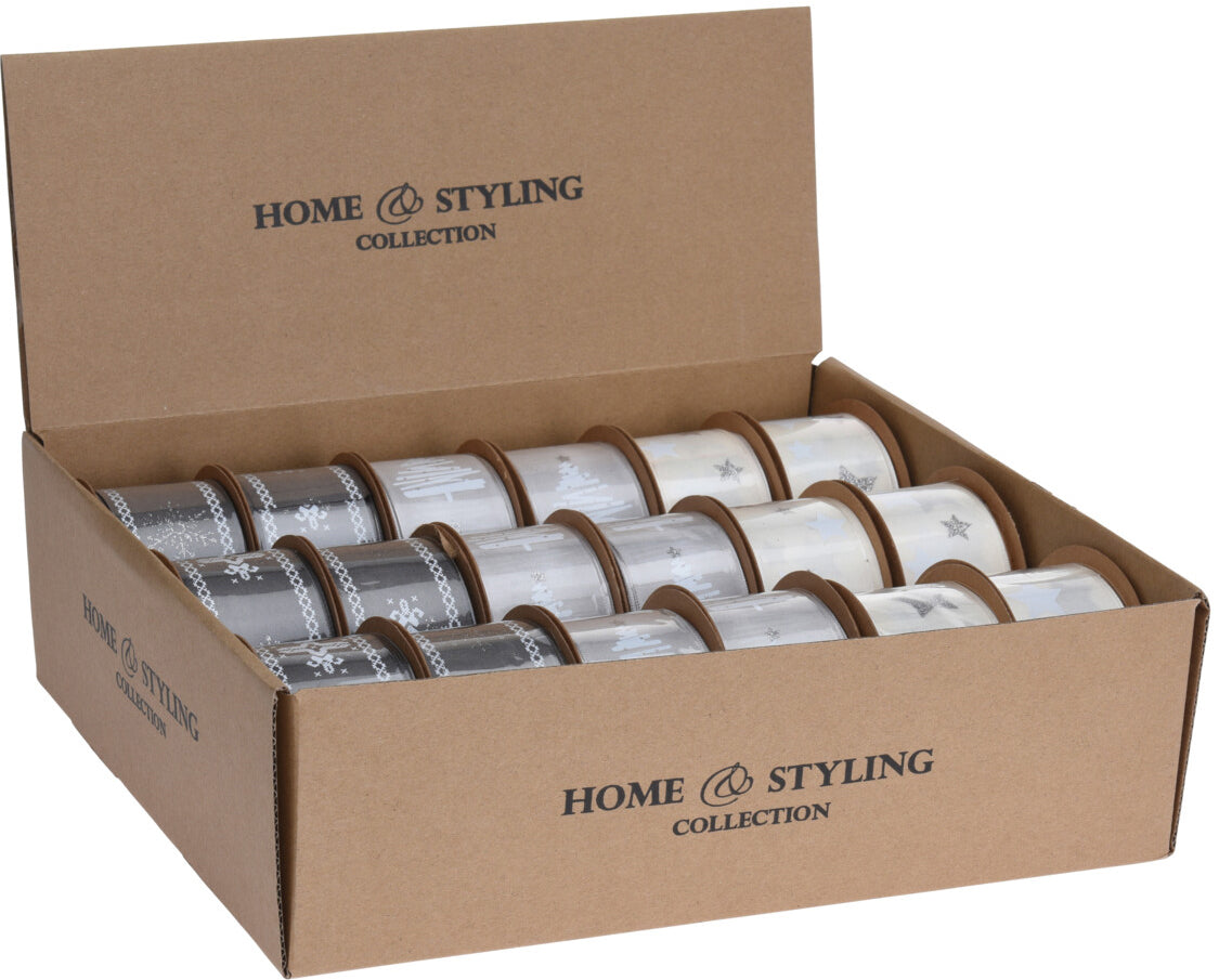 Koristenauha jouluaiheet 4 cm X 250 cm 1 rll/pkt (3 eri vaihtoehtoa)