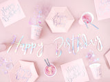 Happy Birthday kirjainnauha kuultoväri