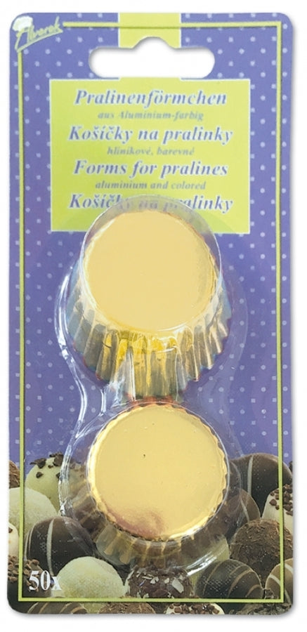 Mini-vuoka alumiini kullanvärinen, 50 kpl/pkt