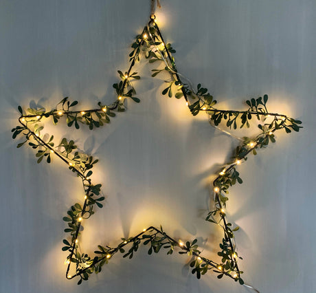 Koristetähti led-valoilla musta 40 cm