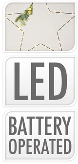 Koristetähti led-valoilla musta 62cm